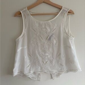 SOLD Brandy Melville Sheer Embroidered Top